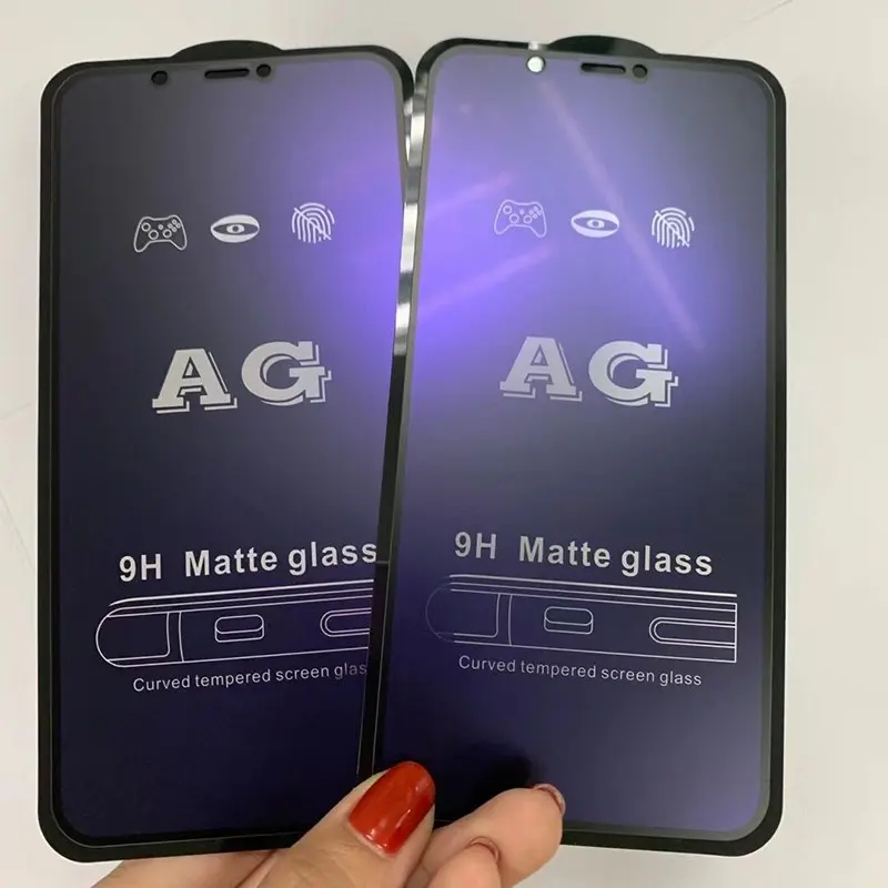 Protecteur d'écran anti-rayons bleus pour iPhone, 4 pièces, en verre trempé mat, Anti-UV, Anti-éblouissement, contre les chocs et les empreintes digitales, pour modèles 14 Pro Max, mini 9H