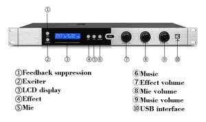 ベレースDSP-180オーディオミキサーDJリバーブエフェクト機器プロフェッショナルカラオケデジタルサウンドプロセッサープリエフェクト - Product Image 4