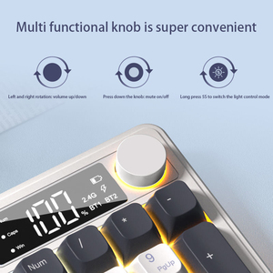 Custom OEM Dual Mode Mechanical Rechargeable Silent Office Universal Wireless Gaming <strong>Keyboard</strong> and <strong>Mouse</strong> Set for Laptops - Product Image 4