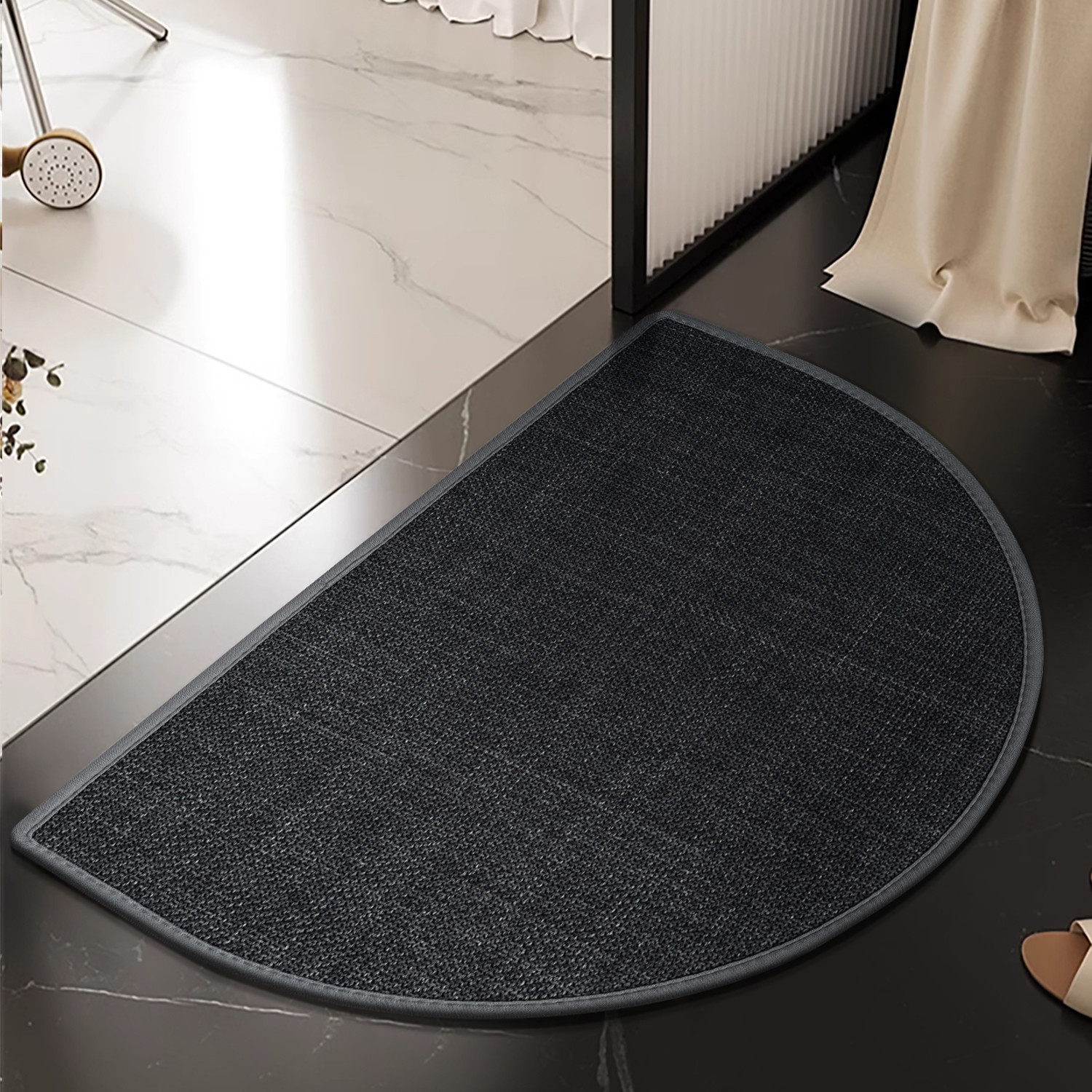 Stylish woven - semi-circle - black