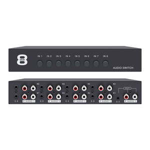 Audio Selector 8input 1output Audio <strong>Switch</strong> 8x1 RCA and 3.5mm 8ports Manual Switching - Product Image 1