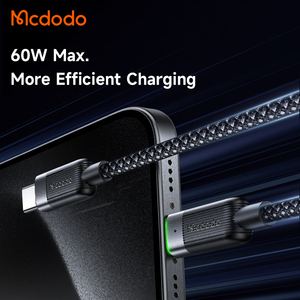 Mcdodo 200เก็บข้อมูลแม่เหล็ก USB C TO C สาย60W PD ชาร์จเร็วสำหรับ iOS คอมพิวเตอร์กล้อง Braid ป้องกัน1.2m สาย USB - Product Image 4