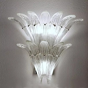 Italian Design Pastoral Style Wall Sconces Art Handmade Glass Leaf Wall <strong>Lamp</strong> - Product Image 3