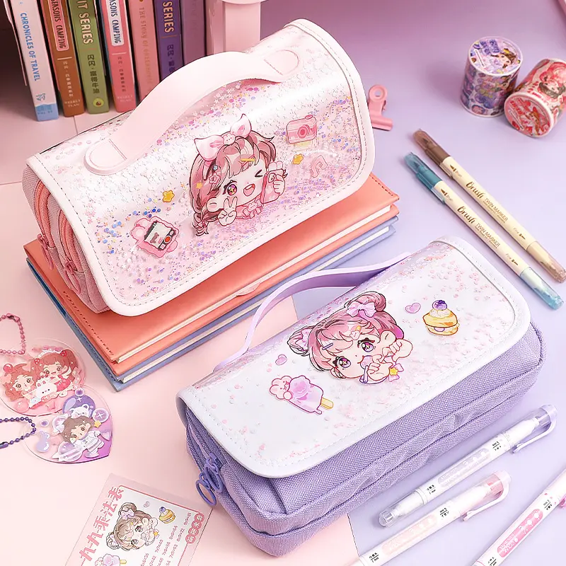 Direto da fábrica Kawaii Escola Staionary Set Suprimentos Criativo Back To School Papelaria Lápis Caso Para Crianças