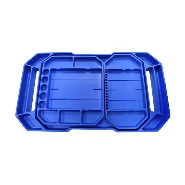 [Handy-Age]-Nested Design Blue Red Tool Storage Anti-Slip And Flexible Silicone Material Tool Holder Tool Mats
