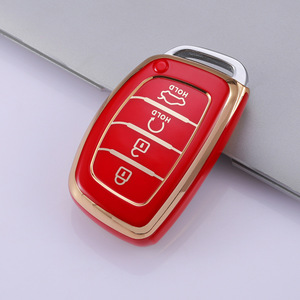 Hyundai Tucson için yeni TPU araba anahtarı kapağı Santa Fe Rena Sonata Elantra Creta Ix35 Premium I30 I30 I40 4 düğme Premium anahtar vaka - Product Image 4
