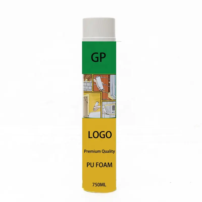 GP Pu полиуретановая пена спрей расширение Pu пена водонепроницаемый герметик для строительства окон и дверных рам