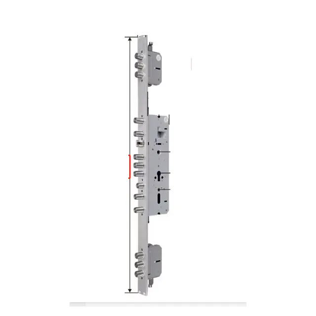 Caja de cerradura de mortaja para cerradura de puerta de aluminio Cerradura de mortaja multipunto de aluminio con gancho para puertas correderas de PVC