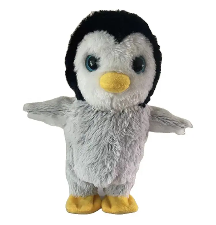Noel yüksek kalite çocuklar hediyeler OEM peluş hayvanlar şarkı dans yürüyüş penguen elektrikli peluş oyuncaklar