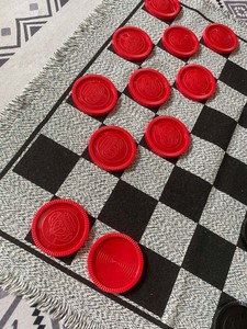 Bảng Mạch Ngón Chân Tic Tac 3 Trong 1 Theo Yêu Cầu Của Nhà Máy BSCI OEM Thảm Có Thể Đảo Ngược Bộ Trò Chơi Cờ Đam Lớn Thảm - Product Image 5