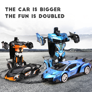 1:10 Christmas Children's Gesture Induction Remote Control Car Transforming Robot One Button Transformation Rc <strong>Toy</strong> Car Robots - Product Image 4