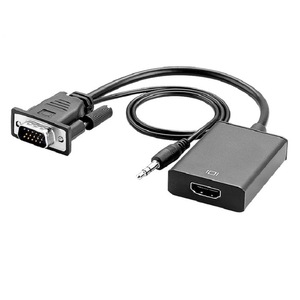 <strong>VGA</strong> <strong>to</strong> HD <strong>Adapter</strong> with 3.5mm Audio and Power Cable, <strong>VGA</strong> <strong>to</strong> <strong>HDMI</strong> Converter 1080p 60Hz