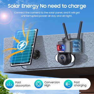 SECTEC 4G Sim kart R & B Alarm çift görünüm çift bağlantı güneş enerjili pil PTZ kamera güvenlik CCTV kablosuz PIR ağ kamerası - Product Image 4