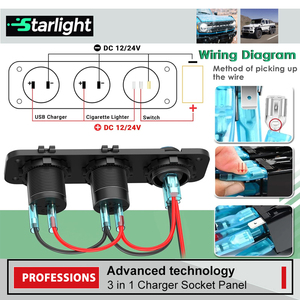 Free Sample 3 in 1 <strong>12</strong> Volt Cigarette Lighter Plug Car Power Outlet Usb Cigarette Lighter <strong>Socket</strong> - Product Image 4