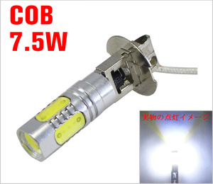 車とSUVの信号リバースブレーキを回すための超高輝度H3-7.5W COBLED電球1500LMLEDカーライト - Product Image 1