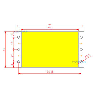 Remote Control COB LED Panel Light 12V 15W Dimmable LED Lighting Board Plate RC LampためDecoration Bulbs DC12V 94x50mm - Product Image 2