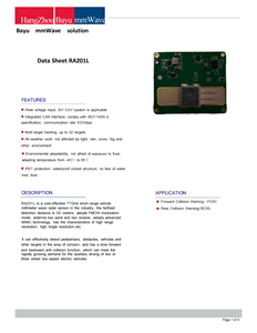 Accesorio electrónico rentable de alto rendimiento Sensor de radar de corto alcance de 77GHz para detectar obstáculos en un área - Product Image 2