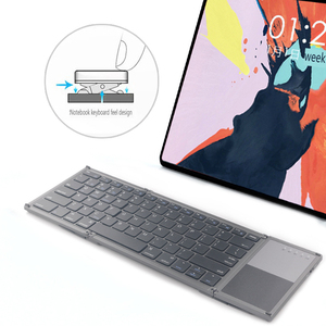 B066s senza fili tastiere Bluetooth per telefono Tablet tastiera pieghevole ricaricabile BT tastiera Touchpad Mouse Mini Triple - Product Image 6