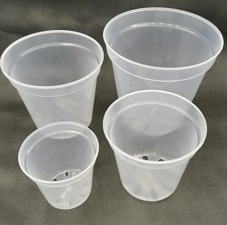 Transparent Plastic Wholesale Orchid Flower Pots Orchid Pots With Holes Clear Orchid Pots Holes Clear Plastic Baskets