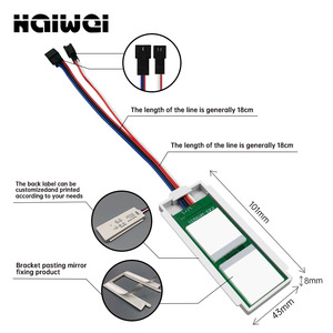 Interruptor táctil desempañador de dos botones de 8MM DC12V 5A 60W interruptor de Sensor táctil de espejo inteligente antivaho para espejo de baño - Product Image 2