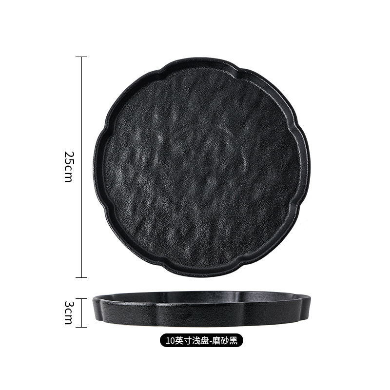 Black-10inch-placa poco profunda