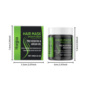 Hoegoa saç maskesi pürüzsüz krem PRO KERATIN & ARGAN yağı MENDS, geri yükler ve DRYDAMAGED ve renk tedavi saç güçlendirir - Product Image 2