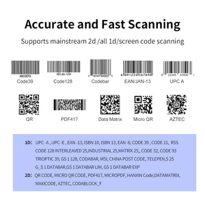 Escáner de código QR de barra de anillo de dedo portátil de escaneo rápido Escáner de código de barras inalámbrico 1D 2D para supermercado - Product Image 4