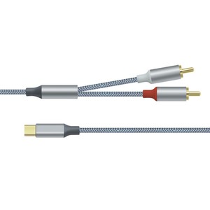 HIFI USB C/Type-C macho a 2 macho RCA Y Splitter Audio Stereo Cable para teléfono móvil a amplificador de altavoz - Product Image 5