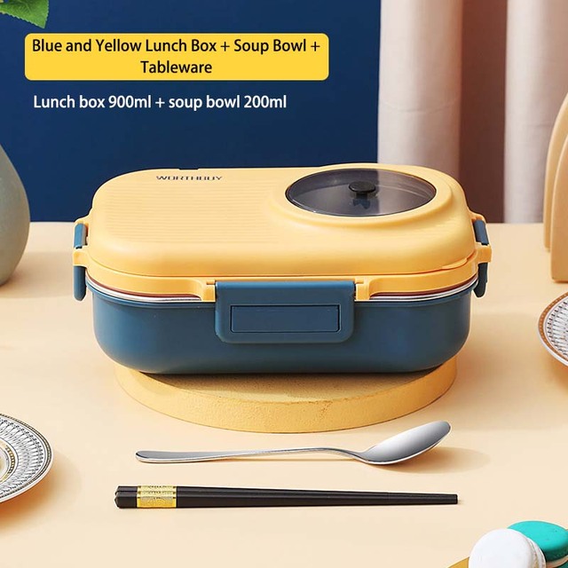#1 Boîte à lunch + bol à soupe + couverts