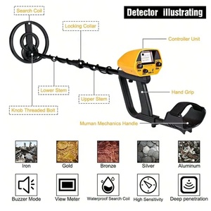 เครื่องตรวจจับโลหะใต้ดินแบบมือถือ MD5090น้ำหนักเบาและกะทัดรัดทองเงินทองแดงเหล็กโบราณเหรียญล่าสมบัติ - Product Image 6