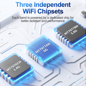 Трехдиапазонный маршрутизатор 2,5G 5,8G 6G Wi-Fi 7 со слотом для сим-карты и поддержкой промышленного Wi-Fi маршрутизатора, улучшенная производительность сети - Product Image 2