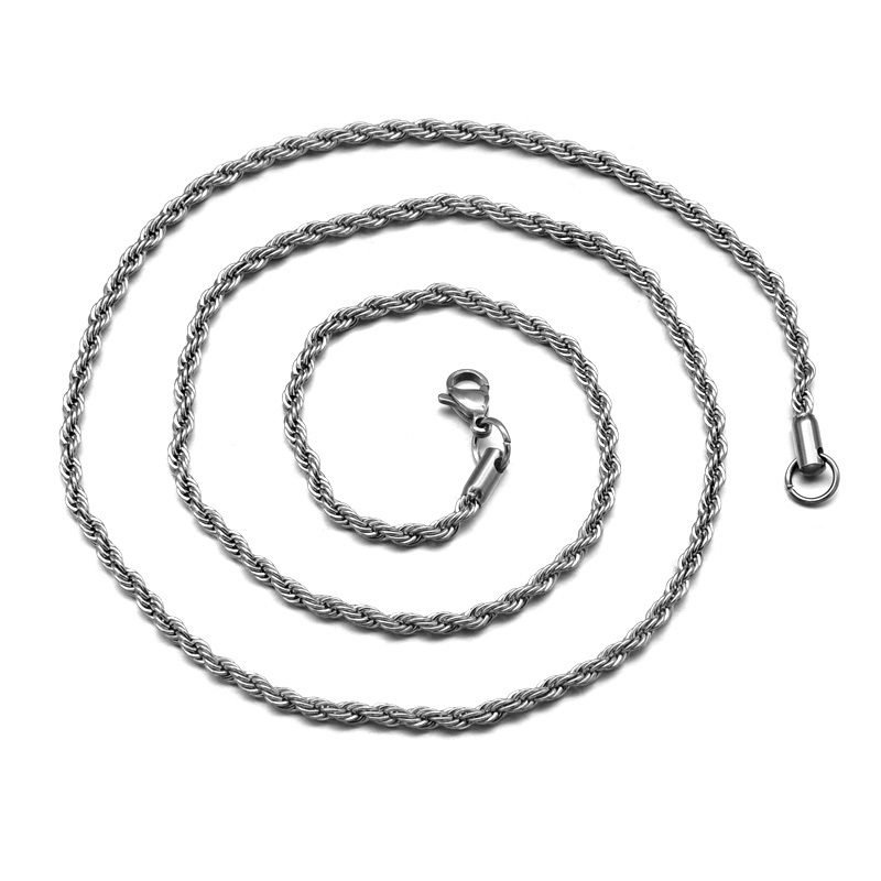 Chaîne corde en argent