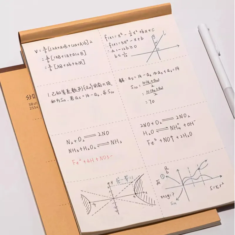 Manual de exercícios estacionário escolar B5 38 Folhas Caderno personalizado Fabricante