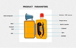 Đường Hầm dịch vụ hệ thống điện thoại video điện thoại VoIP di động đa sử dụng không thấm nước điện thoại có dây - Product Image 2