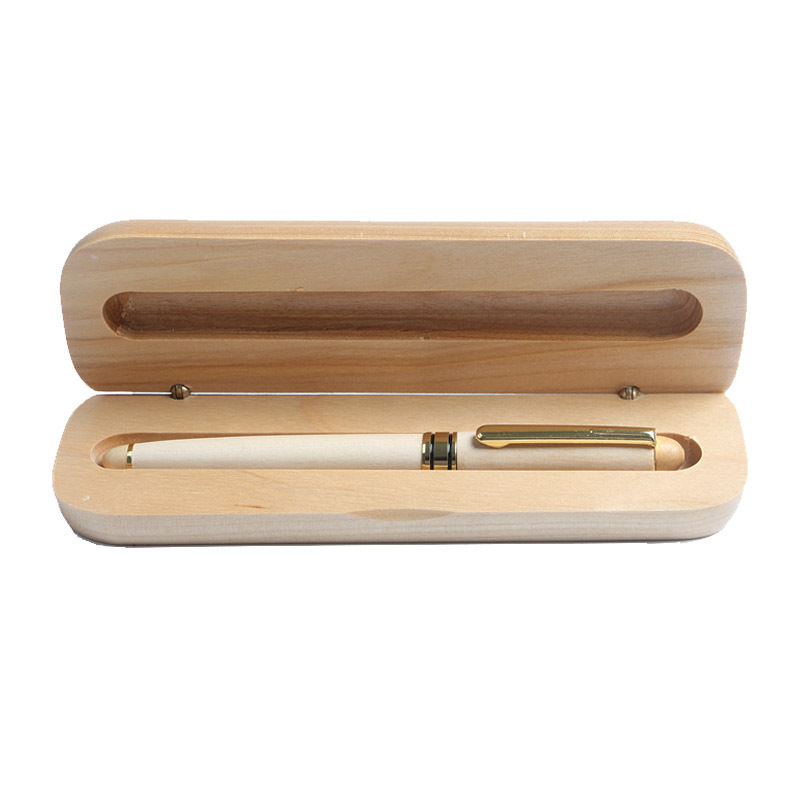 Stylo en érable + coffret en hêtre -0,5mm