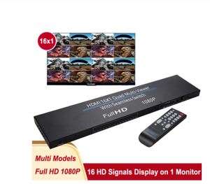 Divisor de pantalla múltiple para juegos de PC a TV, 1080P, HDMI, 16x1, segmentación multivisor, 8, 10, 16 entradas, interruptor sin costuras