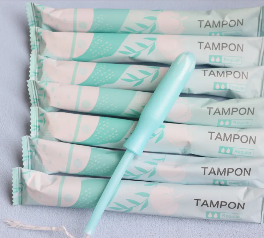 Tampões sanitários biodegradáveis menstruais super Bulk algodão orgânico