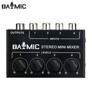 DAYMIC Professional <strong>Portable</strong> Pc Mini 4 Channels DSP Good Quality Console Mixing Stereo <strong>Amplifier</strong> Sound Audio Mixer - Product Image 2