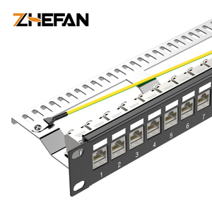 ZHEFAN RJ45 socket 8P8C panel de conexión LAN 24 puertos 19 pulgadas 1U red Cat6 cat6A STP FTP panel de conexión con conector Keystone - Product Image 6