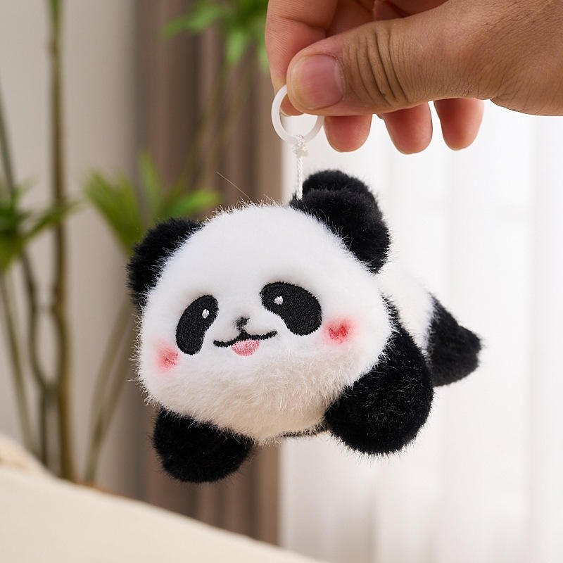 black and white panda spinning tail