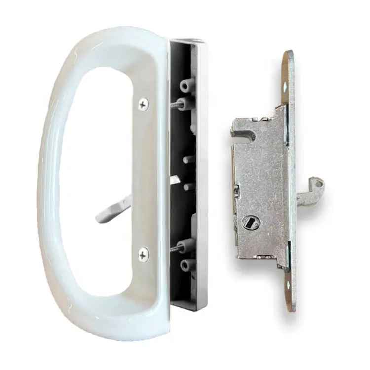 regolabile con chiusura a gancio caricata a molla maniglia a leva per porta scorrevole in vetro set di serrature da infilare