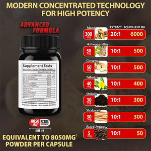 Hot Selling Maca Root 90 Kapseln für Männer Verbessern Sie die Kraft und unterstützen Sie Mood Maca Extract Supplement - Product Image 3