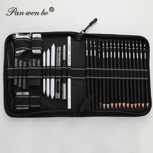 Panwenbo 42 Pcs Vẽ Thiết Lập Phác Thảo Kit Phác Thảo Bút Chì Nghệ Thuật Nguồn Cung Cấp Với Graphite Than Bút Chì Pha Trộn Công Cụ tẩy - Product Image 6