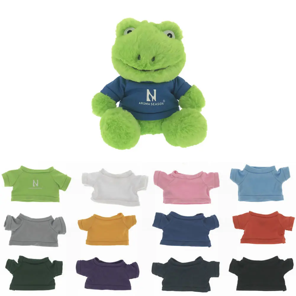 2021 Most popular products soft green frog plush stuffed toy with new big embroidery eyes doll