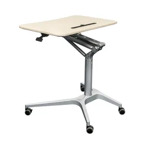 Polea de elevación de mesa móvil para el hogar, mesa de estudio de computadora fija, mesita de noche ajustable en altura ligera plegable - Product Image 1