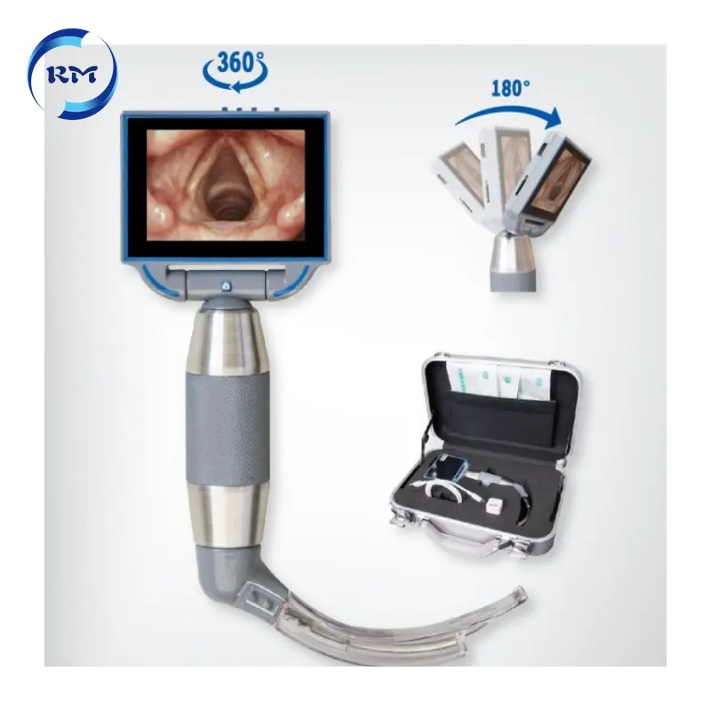Laryngoscope vidéo médical d'hôpital ensemble le plus récent endoscope visuel portatif d'anesthésie médicale