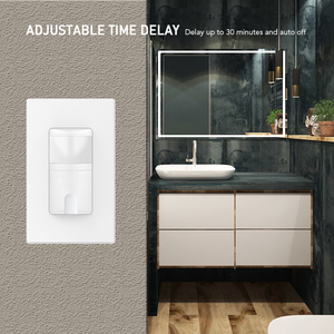 Ocupación de vacante inalámbrica infrarroja Interruptor de pared de luz regulable con sensor de movimiento de retardo de tiempo PIR de 3 vías - Product Image 6