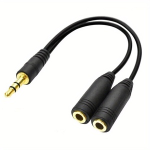 <strong>Audio</strong> Aux Cables <strong>3</strong>.5mm 1 Male to 2 Female Headphone Splitter 2 in 1 <strong>Audio</strong> Cable <strong>Adapter</strong> - Product Image 1