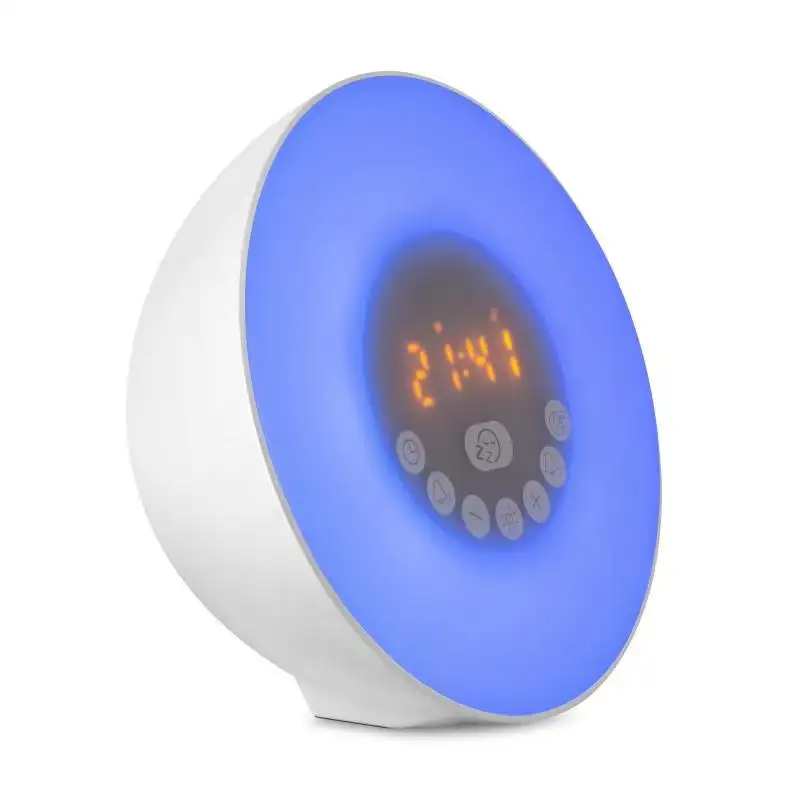 Altoparlante orologio digitale sunrise White noise nature sounds radio FM sleep wake up night light alarm smart clock