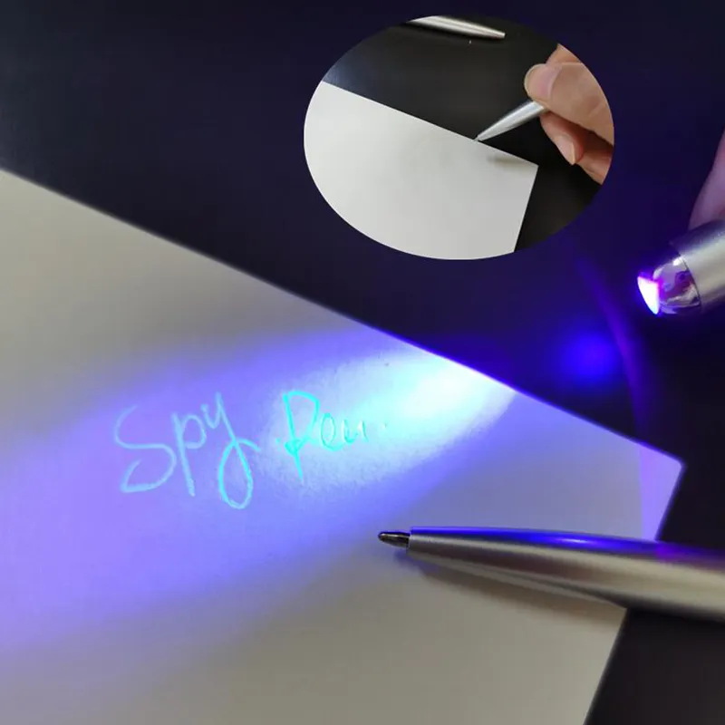 Vente en Gros de Gadgets d'Espionnage Stylo Lumineux Multi-Usage Stylos à Bille de Sécurité Espion Magique Invisible Stylo Uv avec Lumière Uv Led